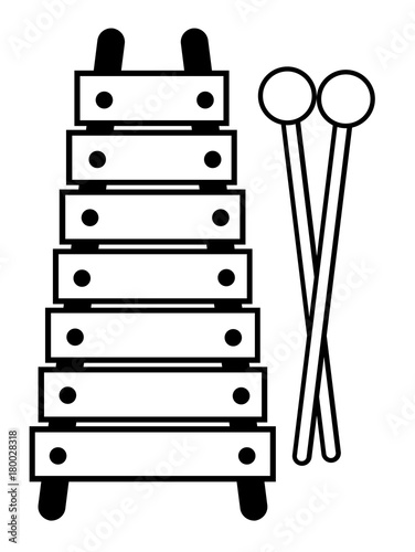 Toy Xylophone Isolated
