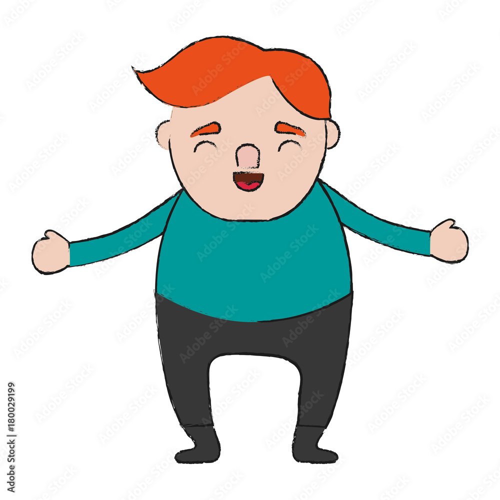 Fototapeta premium cartoon man icon over white background vector illustration