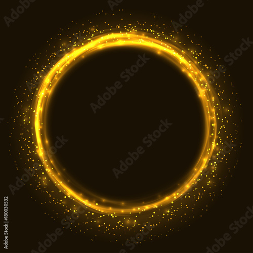 Abstract orange glowing ring