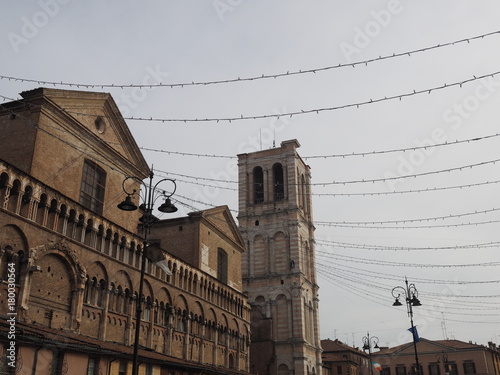 Ferrara, Italy. Thne main square decorated for Xmas photo