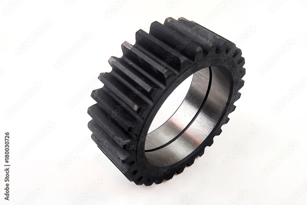 The gear ring and pinion, differential, Isolated on white background The gear ring and pinion, differential, Isolated on white background