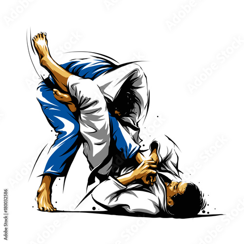 Obraz na płótnie Brazilian Jiu-Jitsu Triangle Choke