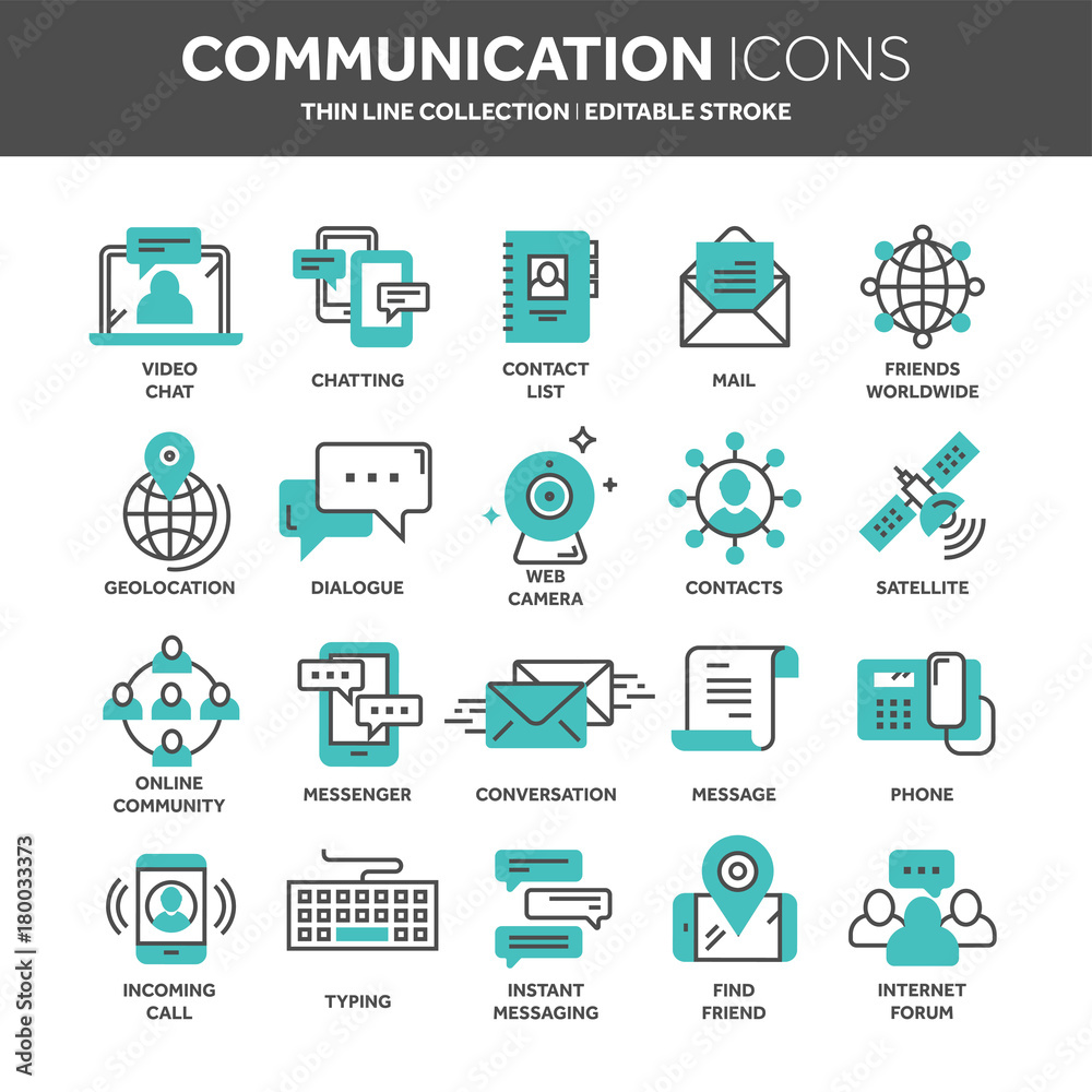 Communication. Social media. Online chatting. Phone call, app messenger. Mobile,smartphone. Computing.Email. Thin line blue web icon set. Outline icons collection. Vector illustration. Communication. Social media. Online chatting. Phone call, app messenger. Mobile,smartphone. Computing.Email. Thin line blue web icon set. Outline icons collection. Vector illustration.