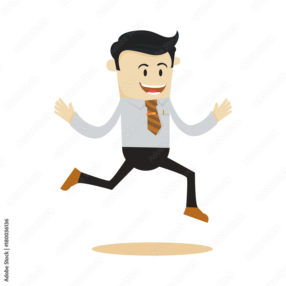 happy businessman cartoon character vector design happy businessman cartoon character vector design
