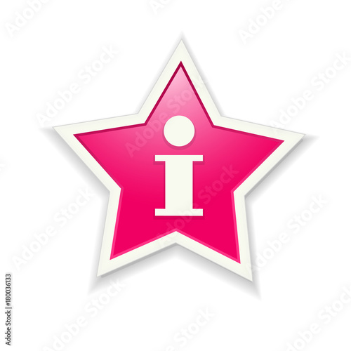 The info glossy star button