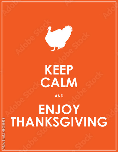 special keep calm banner for thanksgiving day
