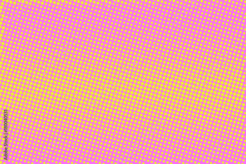 Pink yellow dotted halftone vector background. Horizontal striped halftone banner template.