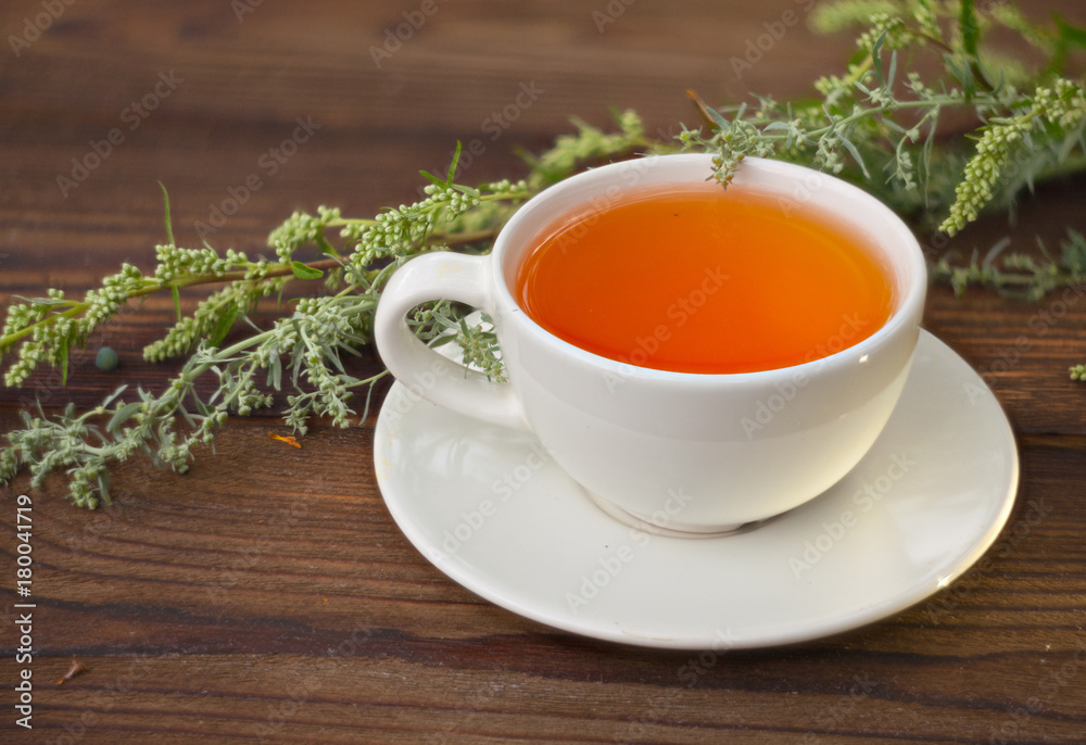 delicious sagebrush tea in a beautiful glass bowl on table delicious sagebrush tea in a beautiful glass bowl on table
