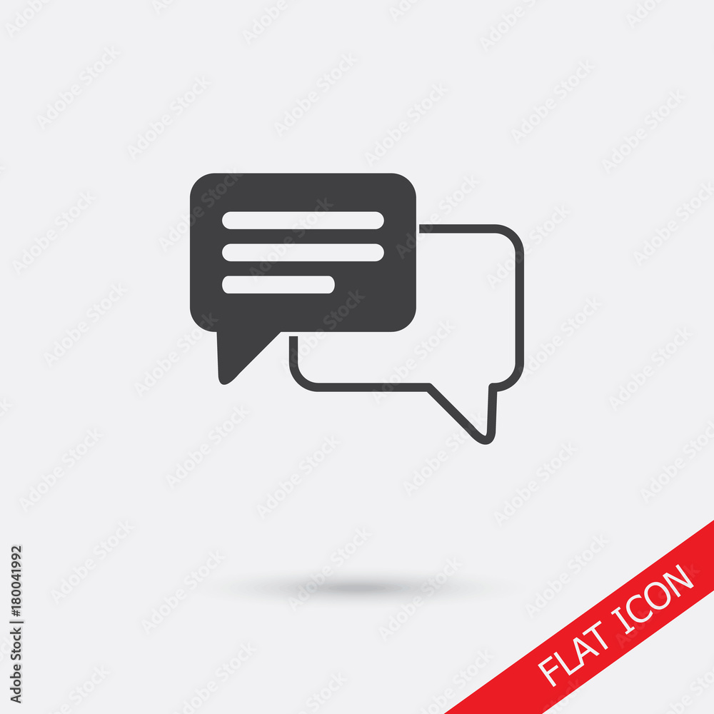 Speech bubble icon. One of set web icons. Speech bubble icon. One of set web icons.