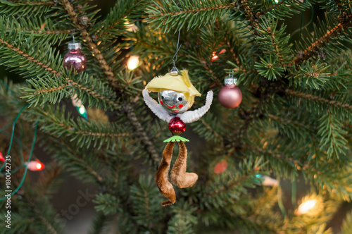 Old christmas tree decoration - little dancing boy - cheerful and happy