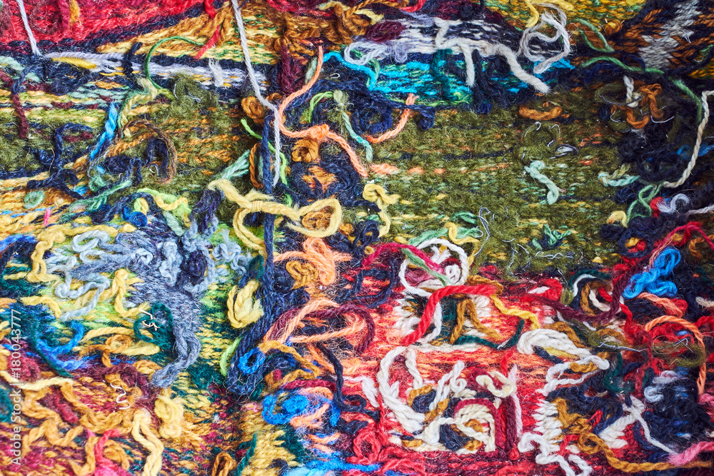 Multicolored silk threads. Multicolored silk threads.