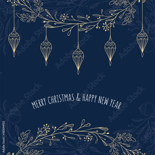 Christmas background with greetings