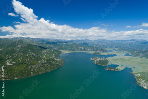 aerial view at the Skadar lake