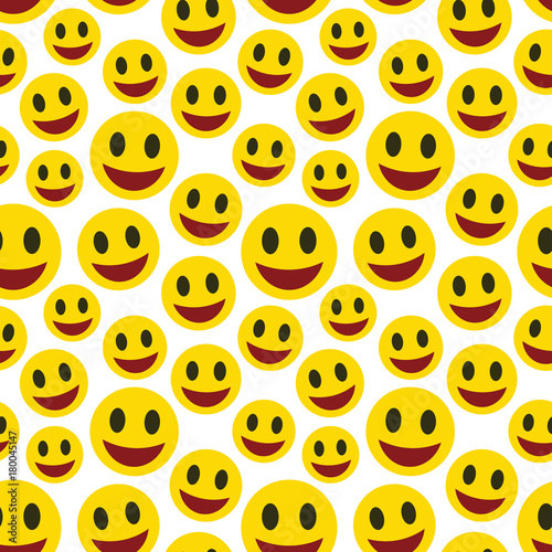 Seamless pattern with smiles