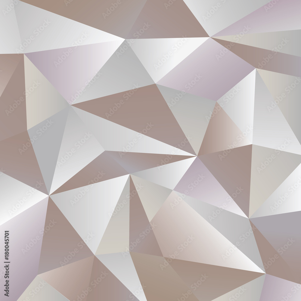 Vector background with crumpled surface, metal faceted surface, paper, origami