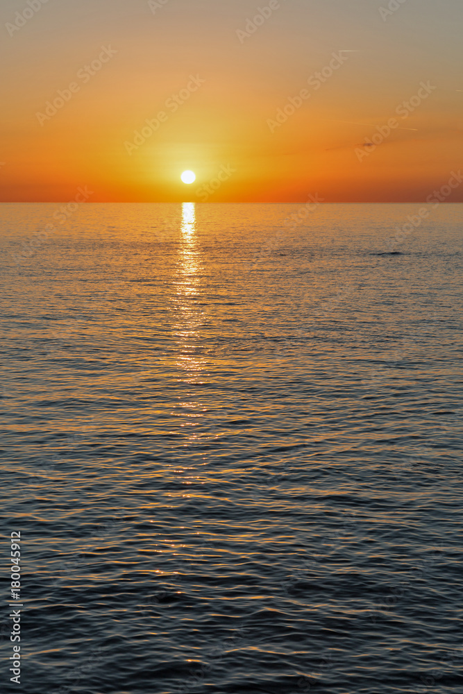 sunset on the Adriatic Sea, Croatia