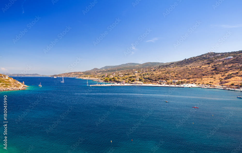 Panoramic coastal landscape, Agios Nikolaos