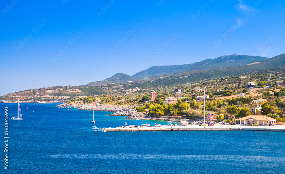 Panoramic seascape, port of Agios Nikolaos