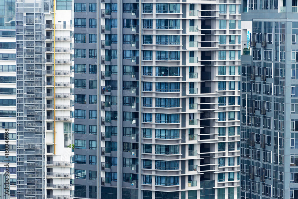 Apartment buildings in Singapore. Background