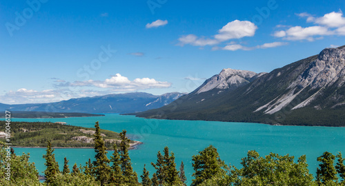 Tagish Lake - This was shot near Carcross in the Yukon territory of Canada. The turquoise color of the water comes from silt left by glaciers.