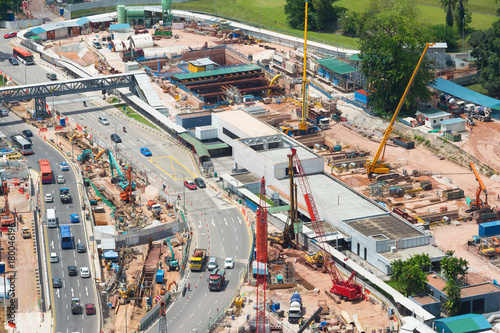 Construction site. Aerial view. Singapore