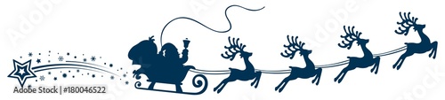 Santa Claus flyin on Christmas sleigh – stock vector