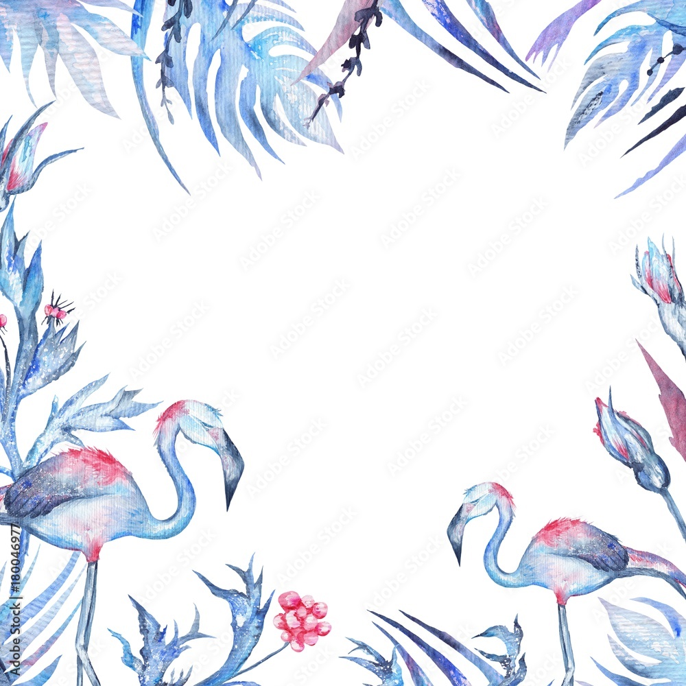 Watercolor Tropical Frame Watercolor Tropical Frame
