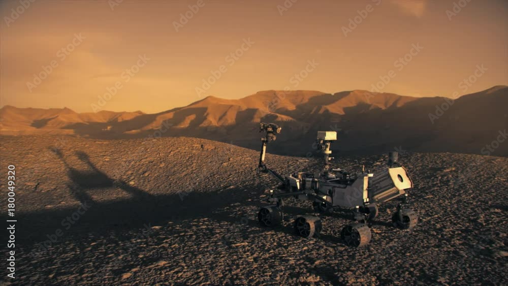 Highly realistic animation of the NASA Mars Discovery Rover. 4K UHD. 16-bit color depth. Broadcast quality.