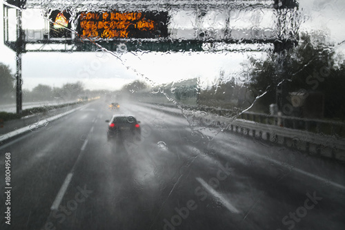 Bad weather on the highway