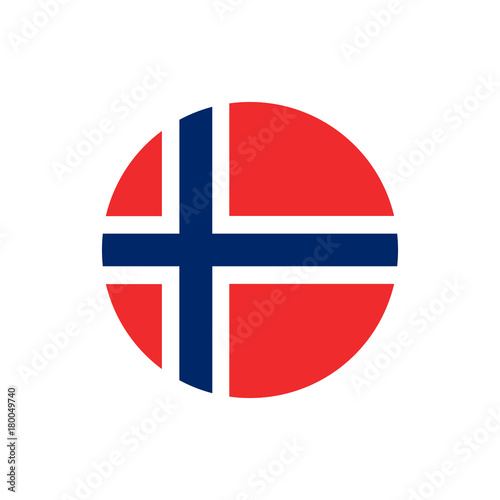 Norway flag, official colors and proportion correctly. National Norway flag. Vector illustration