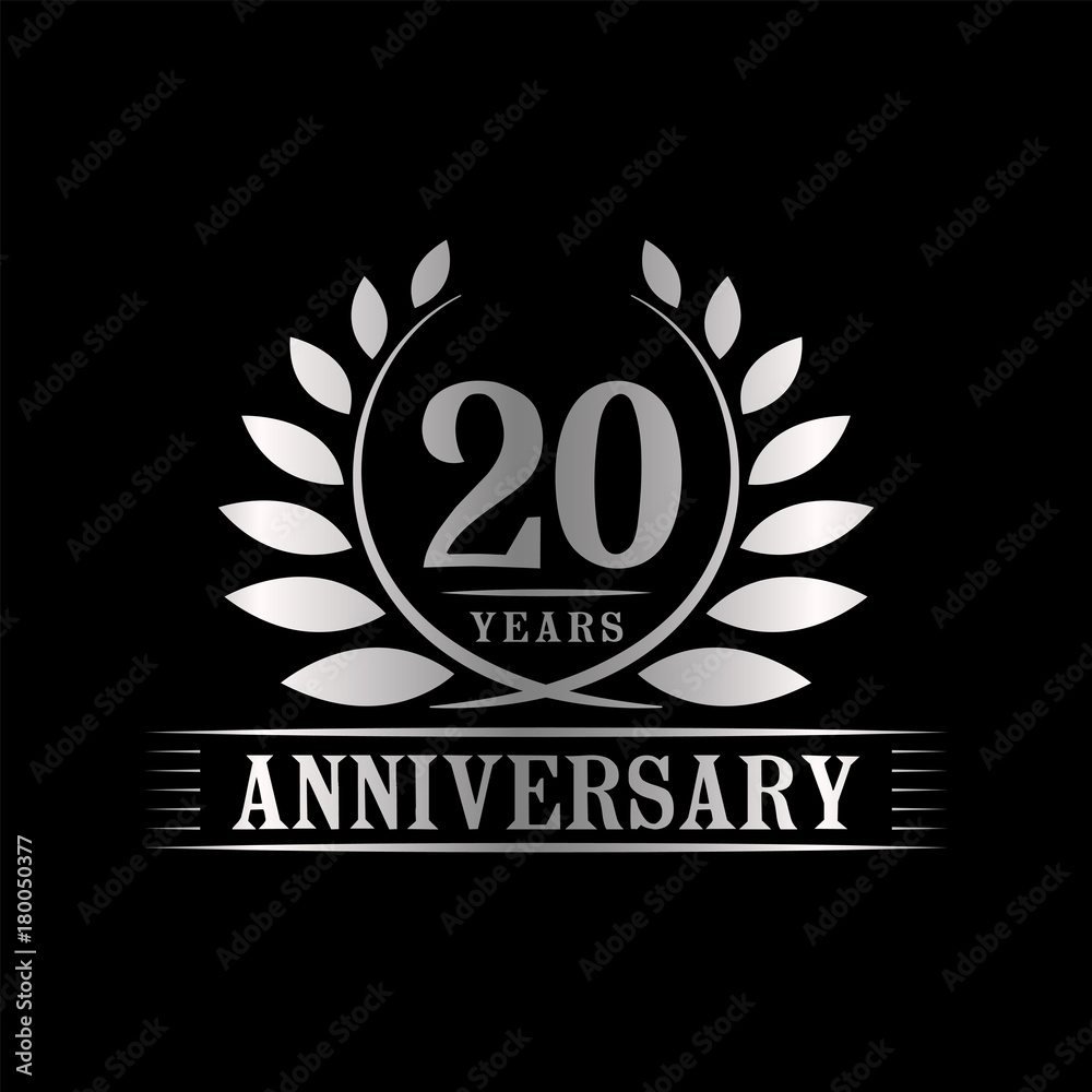 Obraz premium 20 years anniversary logo template. 