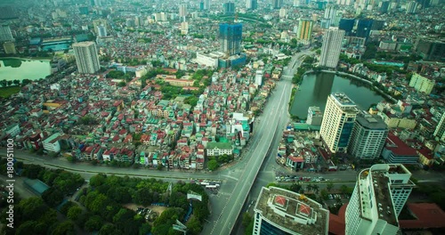 Time Lapse looking out over Hanoi Vietnam. photo