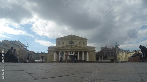 People Near the Bolshoi Theater Timelapse