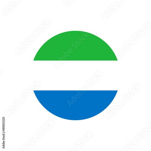 Sierra Leone flag, official colors and proportion correctly. National Siera Leone flag. Vector illustration photo
