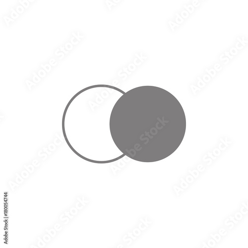 Brightness and contrast icon. Simple web black icon, can be used as web element icon