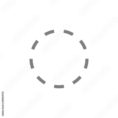 circle dash icon. Simple web black icon, can be used as web element icon
