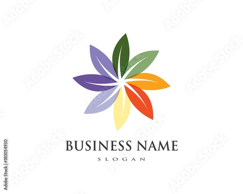 Lotus flowers design logo Template icon