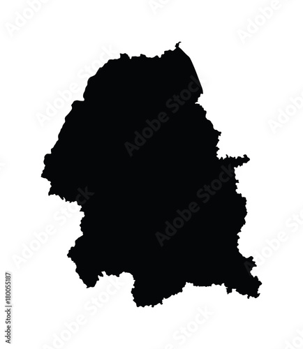 Evenski autonomni okrug vector map isolated on white background. High detailed silhouette illustration. Russia oblast map illustration