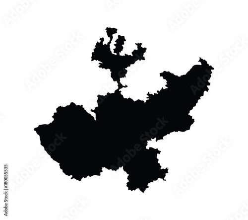 Jalisco, Mexico, vector map isolated on white background. High detailed silhouette illustration.