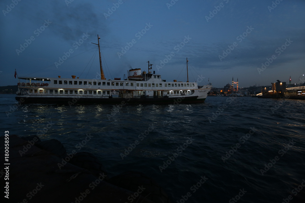A ship on the river of Istanbul