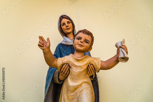 Blessed Virgin Mary holding Holy Baby Jesus
