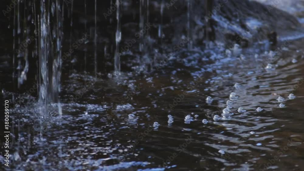 Lockdown Shot Of Waterfall In Forest