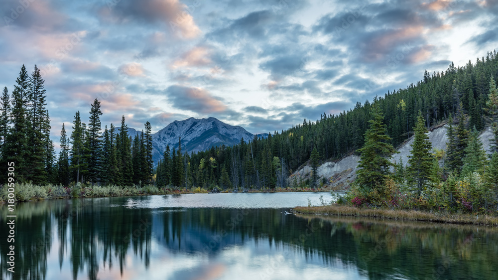 Sunrise at Mount Lorette Ponds, Kananaskis Country