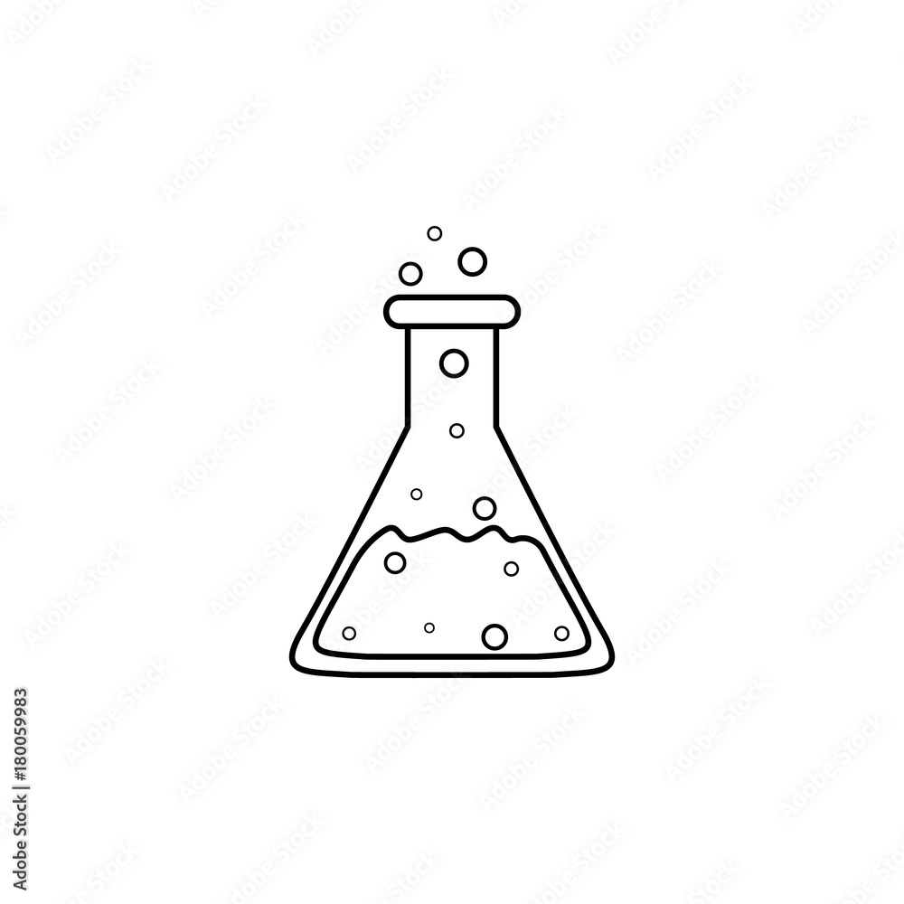 Vial icon. Single high quality outline symbol for web design or mobile app. Thin line sign for design logo. Black outline pictogram icon Vial icon. Single high quality outline symbol for web design or mobile app. Thin line sign for design logo. Black outline pictogram icon