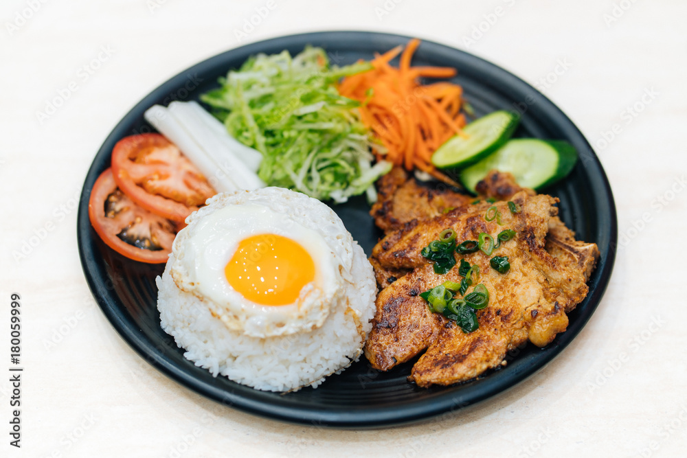 Vietnamese Grilled Pork Chop Rice Dish Vietnamese Grilled Pork Chop Rice Dish