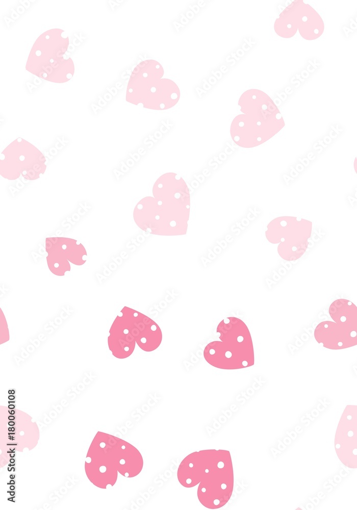 Seamless hearts pattern. Vector repeating texture. Perfect for printing on fabric or paper.