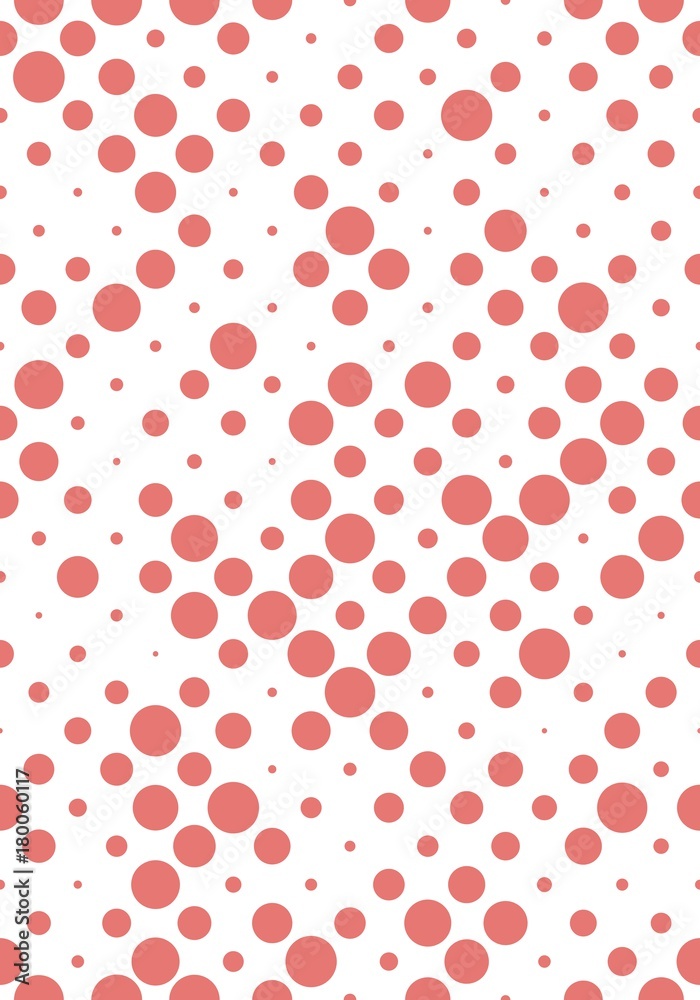Seamless polka dot pattern with white background. Vector repeating texture. Seamless polka dot pattern with white background. Vector repeating texture.
