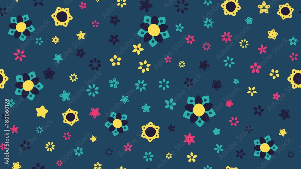 Seamless floral pattern. Vector repeating texture.