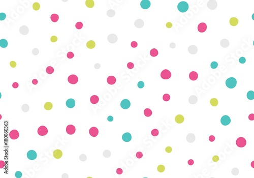 Seamless circles pattern with white background. Vector repeating texture.