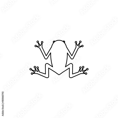 Lab frog icon in single color. School experiment biology lesson study icon